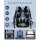 Coolife Luggage Set 20in Blue