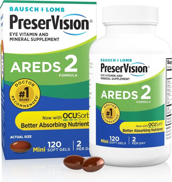 PreserVision AREDS 2 叶黄素护眼软胶囊 120粒