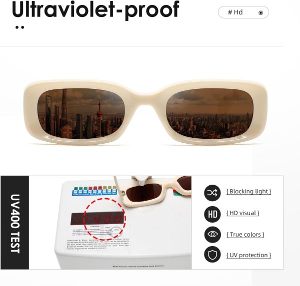 Kimorn Retro Rectangle Sunglasses K1703