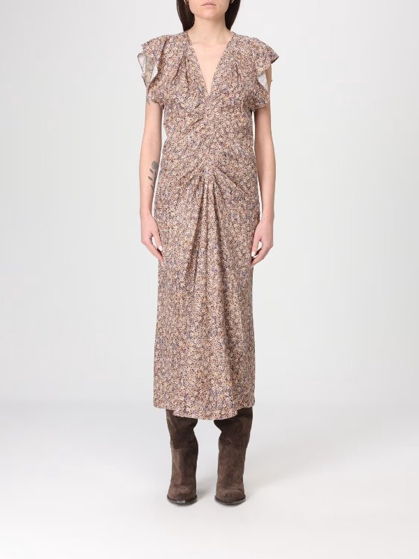 Lyndsay Floral Silk Midi Dress