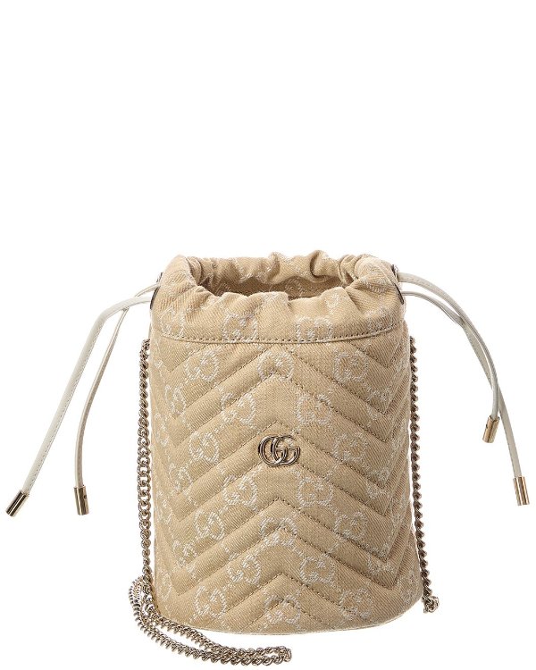 GG Marmont Small GG Canvas Bucket Bag