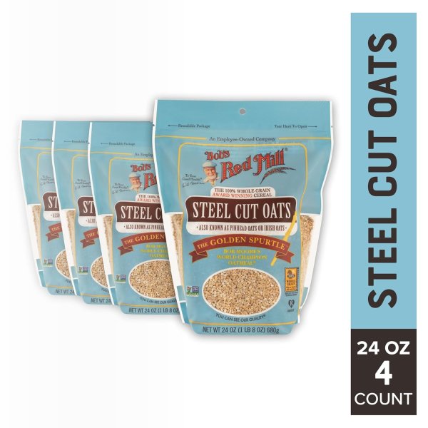 Steel Cut Oats 24oz 4-Pack
