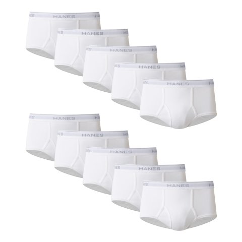 Men s Cotton Briefs White 10-Pack