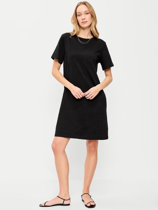 Old Navy Vintage Crew-Neck Mini T-Shirt Dress
