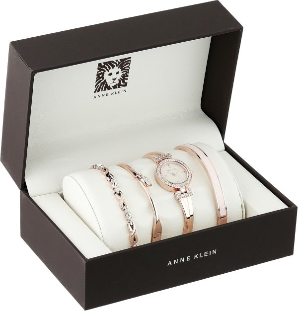 Anne Klein AK/2238 Crystal Bangle Watch Set