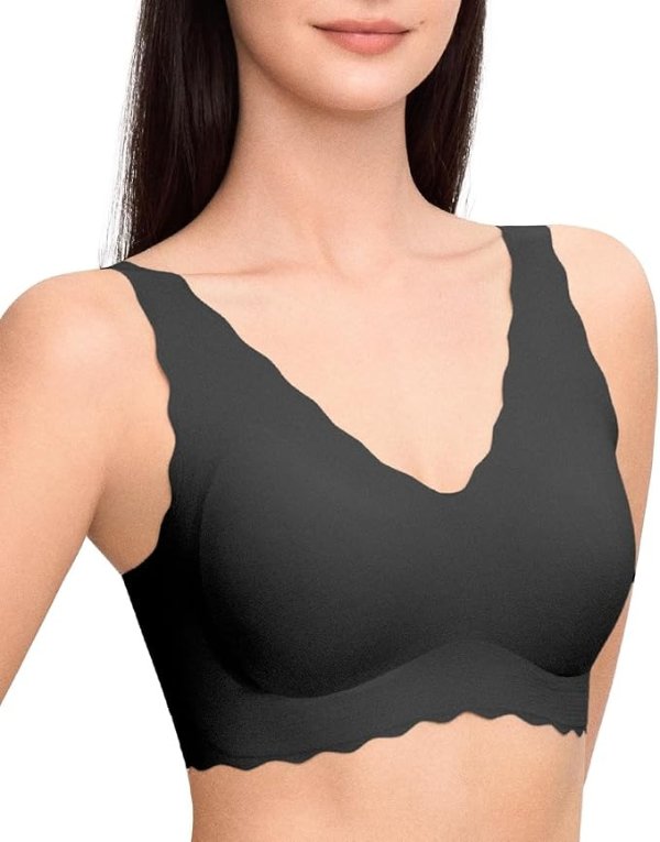 ubras 深V小浪花免拆胸垫升级版文胸 one size