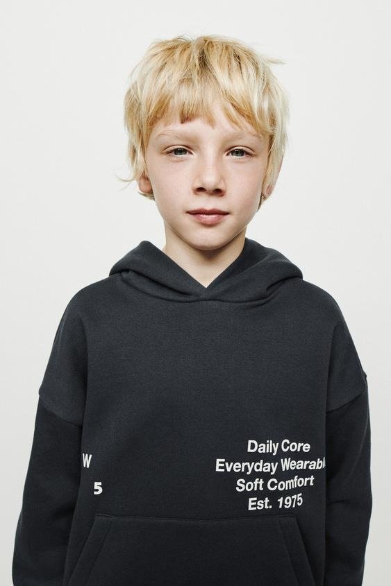 TEXT PRINT Sweatshirt Anthracite Grey