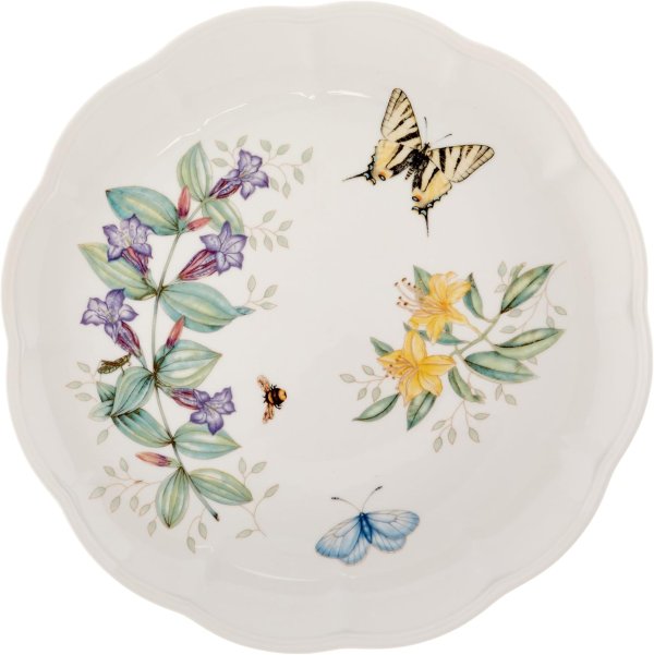 Lenox Butterfly Meadow Dinnerware Set 18-Piece White Porcelain