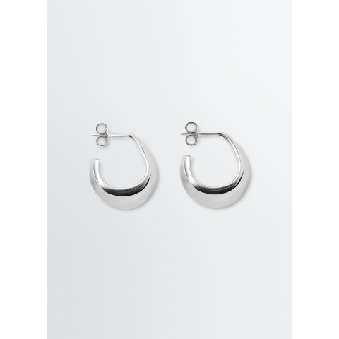 Curved Silver Earrings