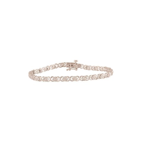 Silver Lab-Grown Diamond Bracelet 0.25 ct