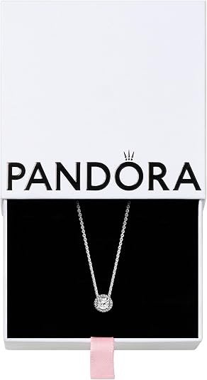 Round Cubic Zirconia Pendant Necklace Adjustable