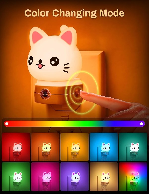 DORESshop 小猫夜灯 插墙 8色