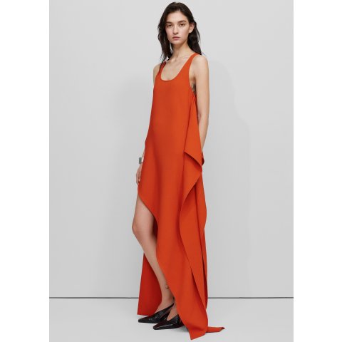 Bevza Edge Dress Carrot Red