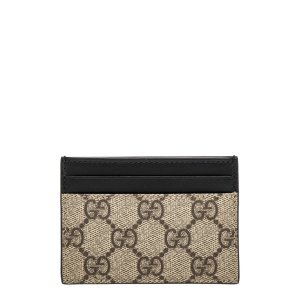 Gucci GG Supreme 帆布皮革卡包