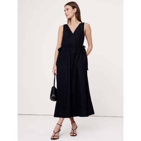Banana RepublicBanana Republic Twisted Shoulder Poplin Maxi Dress