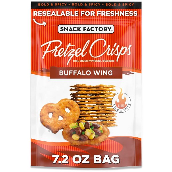SnackFactory Snack Factory Buffalo Wing Pretzel Crisps 7.2 oz