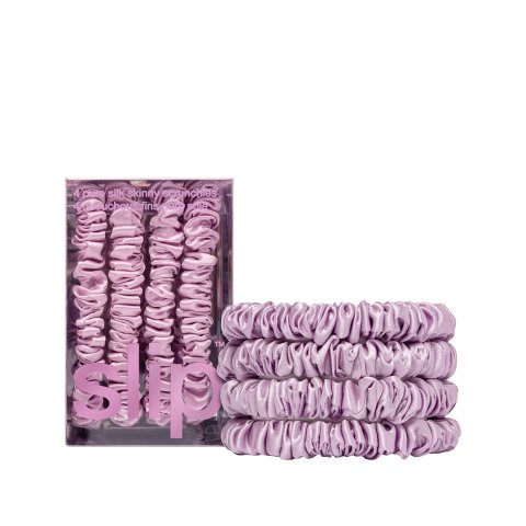  Mulberry Silk Skinny Scrunchies Set of 4
