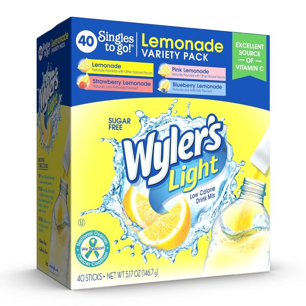 Wyler's Light 便携无糖柠檬冲饮粉 40条装
