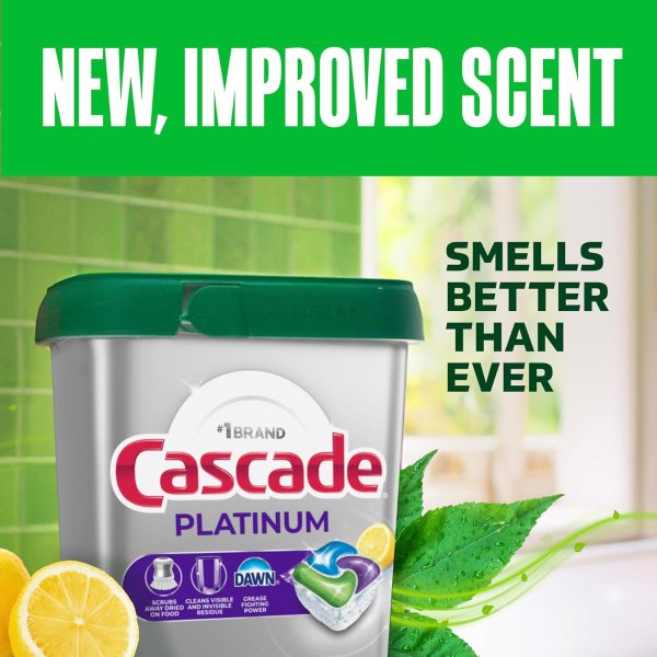 Platinum Dishwasher Pods Lemon 59 Count