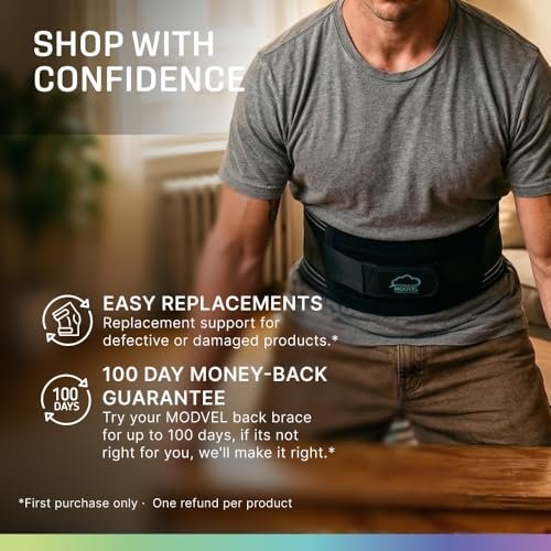 Modvel Back Brace Lumbar Support Belt Size S Breathable