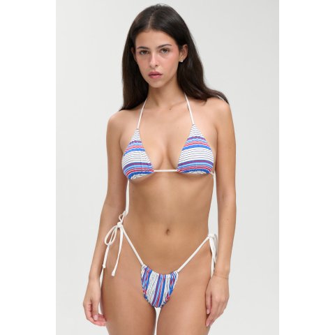 Frankies Bikinis Nick 条纹三角比基尼上衣