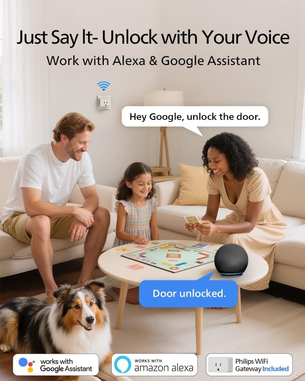 Smart Door Lock Fingerprint WiFi Matte Black