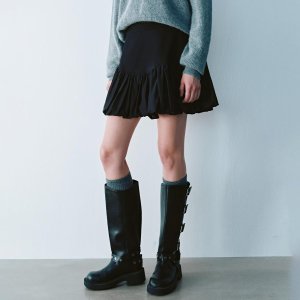 URBAN REVIVO 泡泡高腰迷你裙