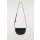 Curved Crossbody Bag Leather Black