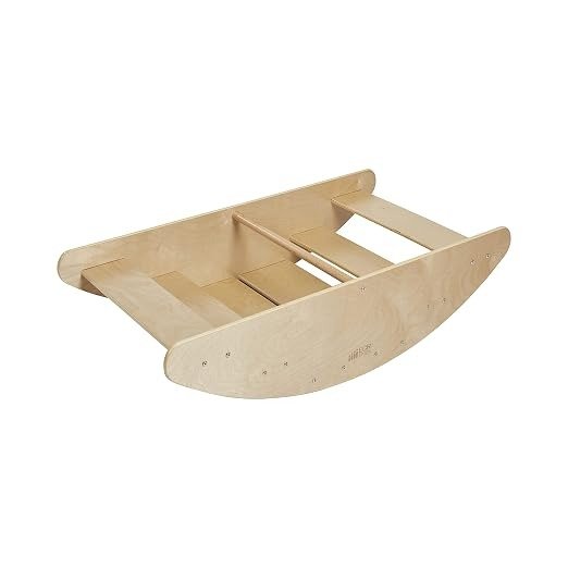 Wooden Rocking Boat Play Center Natural