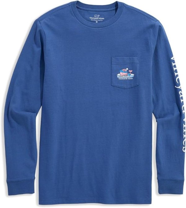 Vineyard Vines Whale 长袖T恤 口袋款