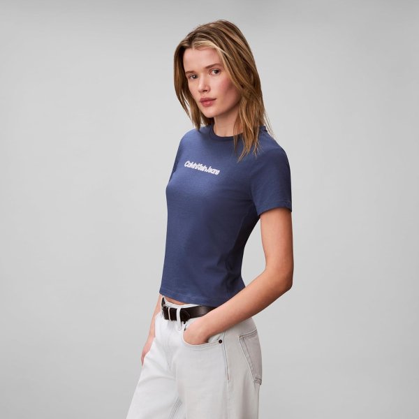 Calvin Klein 女士棉质修身T恤