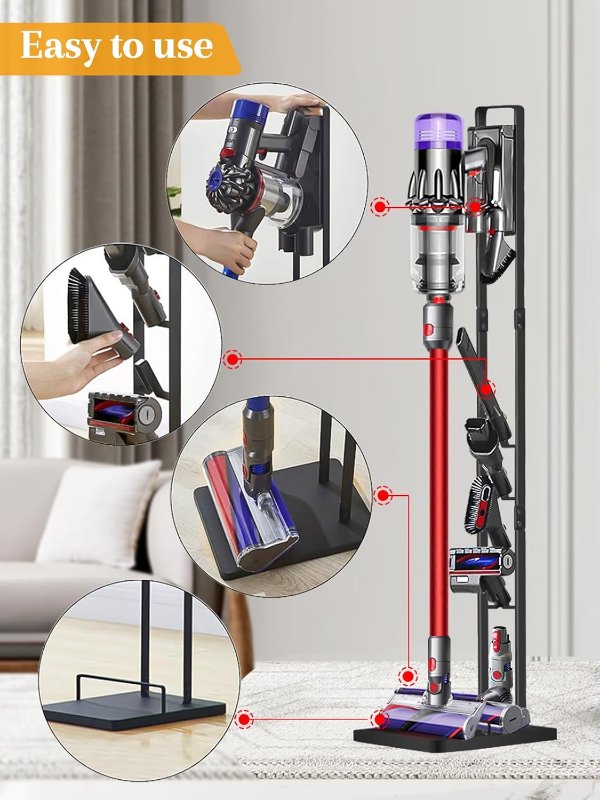 Haturi Dyson V15 Vacuum Metal Stand Black