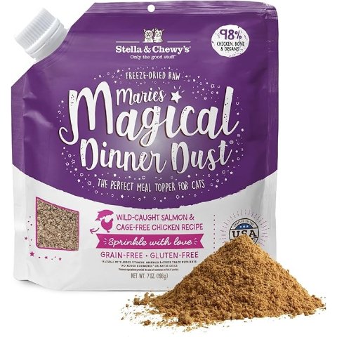 Stella & Chewy sStella & Chewy s Freeze-Dried Dinner Dust Salmon Chicken Cat 7oz