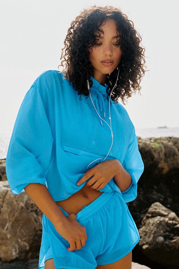 Go Time 1/4 Zip Pullover Azure Blue