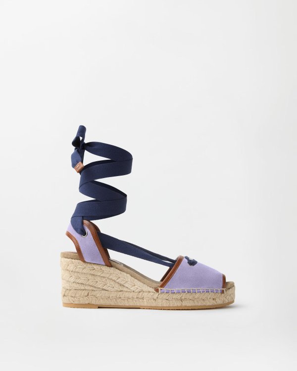 Lola Suede Wedge Sandals 65mm