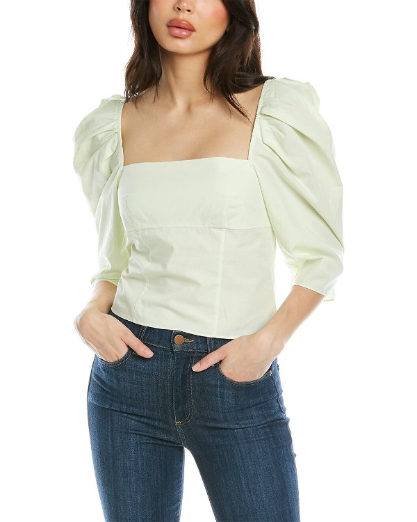 Draped Square Neck Top