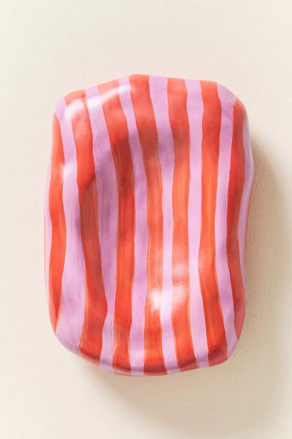  Maya Eline Striped Ceramic Trinket Dish
