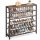 Shoe Rack ULBS016B01 6-Tier Metal Rustic Brown Black