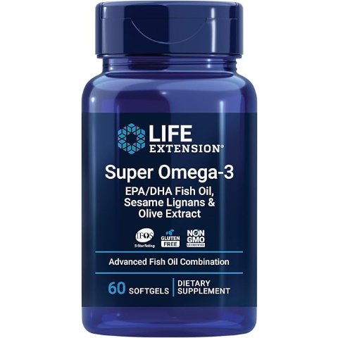 Life Extension Super Omega-3 鱼油软胶囊 60粒