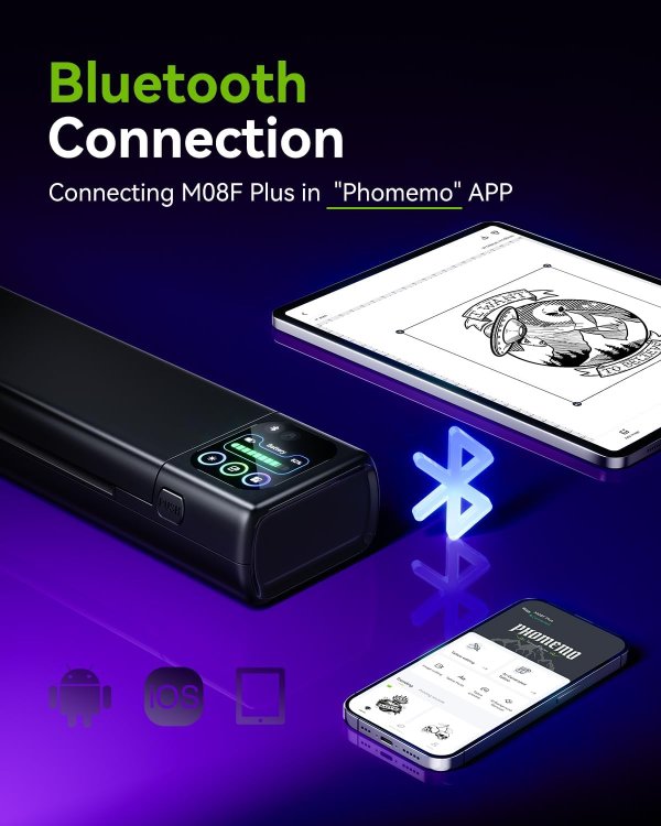 Phomemo M08F Plus Tattoo Stencil Printer Bluetooth Touchscreen