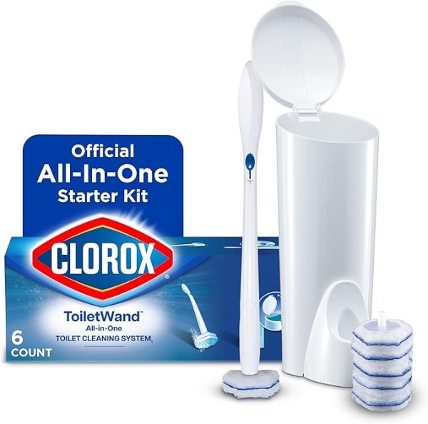 ToiletWand Toilet Cleaning Set with 6 Refill Heads