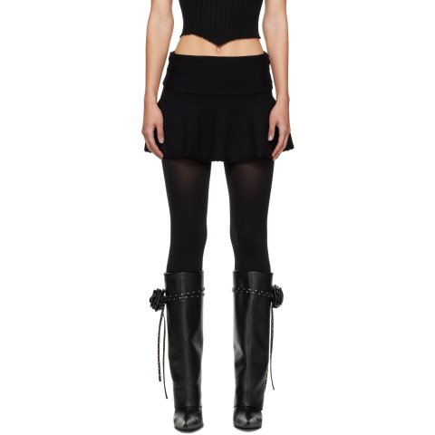 GUIZIO Black Heart Miniskirt