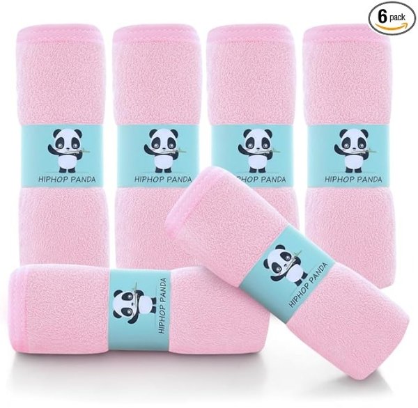 HIPHOP PANDA 婴儿竹纤维小方巾 6片