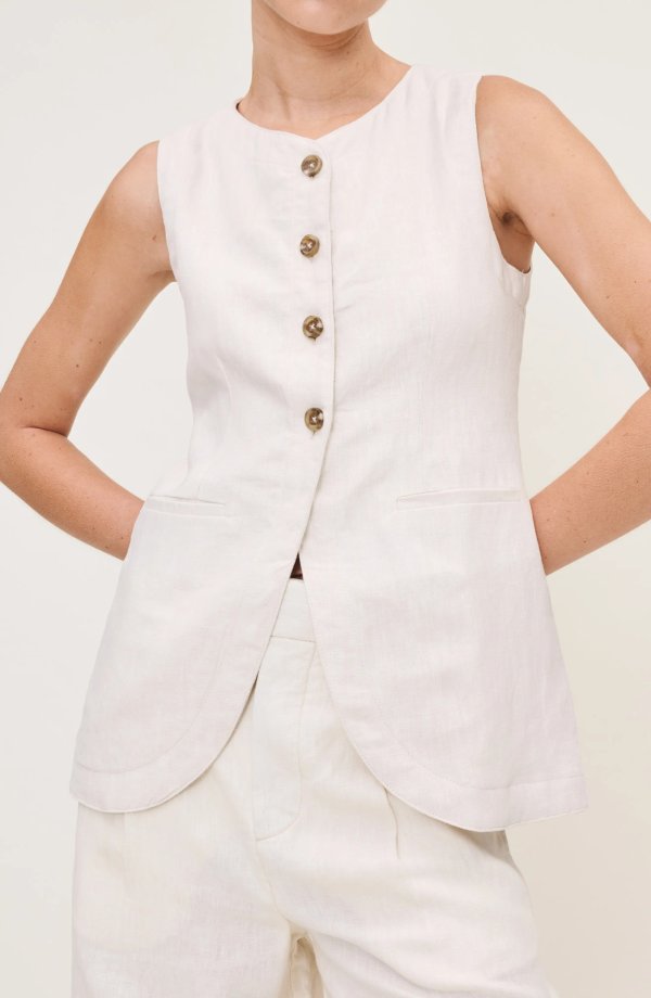 Amalie Linen Vest Women