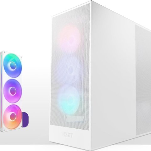 NZXTH7 Flow RGB 白色中塔机箱 带360mm风扇