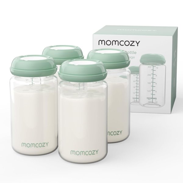 Momcozy Wide-Neck Baby Bottle 11oz 4 Pack