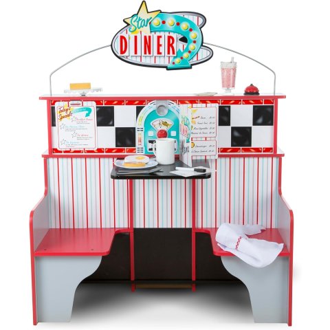 Melissa & Doug Double-Sided Wooden Star Diner Toy