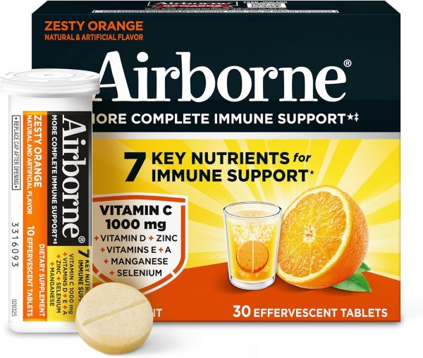 Vitamin C Effervescent Tablets 30 Count Sugar-Free