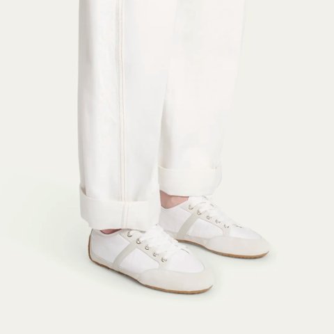 Men s Slim Nylon Suede Low-Top Sneakers