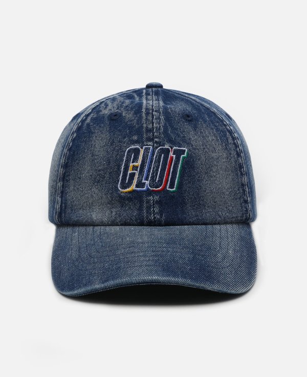 Logo Denim Cap Blue